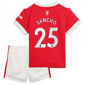 Fußballtrikots Manchester United Jadon Sancho 25 Kinder 2021-2022 Kurzarm Heimtrikotsatz kaufen 